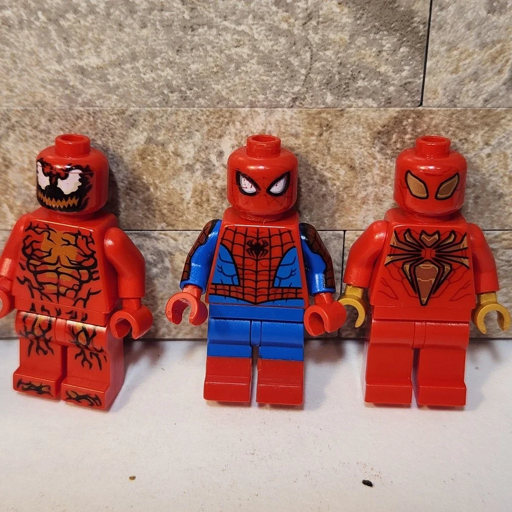 LEGO Spider-Man Minifigure Lot Carnage Iron Cowboy Spider-Horse Marvel 5pc
